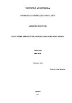 Paraugs 'Datu bāzes apraksts transporta pakalpojumu firmai', 1.