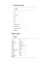 Paraugs 'Datu bāzes apraksts transporta pakalpojumu firmai', 8.