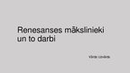 Prezentācija 'Renesanses mākslinieki un to darbi', 1.