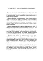 Eseja 'Ko cilvēki ieguva un ko zaudēja renesanses laikmetā', 1.