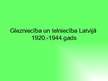 Prezentācija 'Glezniecība un tēlniecība Latvijā 1920. - 1944.gadam', 1.