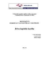 Referāts 'Brīva kapitāla kustība Eiropas Savienības ietvaros', 1.