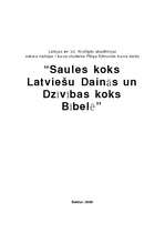 Referāts 'Saules koks dainās un dzīvības koks Bībelē', 1.