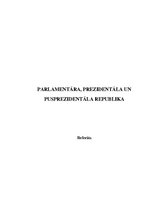 Referāts 'Parlamentāra, prezidentāla un pusprezidentāla republika', 1.