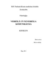 Referāts 'Verbālā un neverbālā komunikācija', 1.