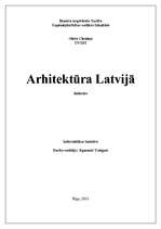 Referāts 'Arhitektūra Latvijā', 1.