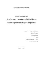 Referāts 'Uzņēmuma izmaksu salīdzinājums sākuma posmā Latvijā un Igaunijā', 1.