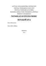 Referāts 'Nenogatavināto sieru iepakošana', 1.