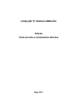 Referāts 'Latvija pēc 10.Saeimas vēlēšanām', 1.