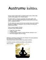 Konspekts 'Austrumu kultūra', 1.