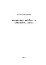 Referāts 'Biodegvielas ražošana un izmantošana Latvijā', 1.