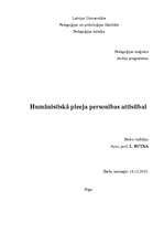 Referāts 'Humānā pedagoģija', 3.