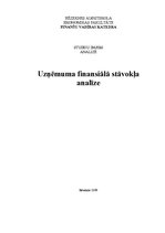 Referāts 'Uzņēmuma finansiālā stāvokļa analīze', 1.