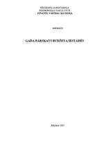 Konspekts 'Gada pārskats budžeta iestādēs', 1.