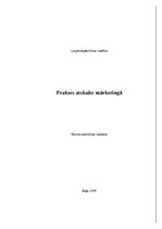 Prakses atskaite 'Prakses atskaite mārketingā', 1.