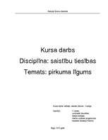 Referāts 'Pirkuma līgums, kapitālsabiedrības pamatkapitāla daļu pirkuma līgums', 1.