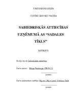Referāts 'Sabiedriskās attiecības uzņēmumā AS "Sadales tīkls"', 1.