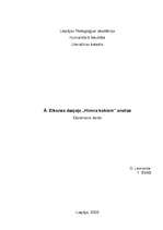 Eseja 'Ā.Elksnes dzejoļa "Himna kokiem" analīze', 1.