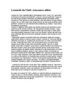 Eseja 'Leonardo da Vinči - renesanses milzis', 1.