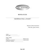 Biznesa plāns 'Biznesa plāns apbedīšanas birojam "Aizsaule"', 1.