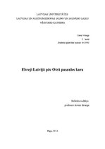 Referāts 'Ebreji Latvijā pēc Otrā pasaules kara', 1.