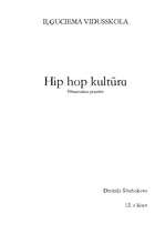 Referāts 'Projekts par hip hop kultūru', 1.