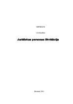 Referāts 'Juridiskas personas likvidācija', 1.