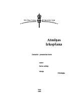 Referāts 'Atmiņas izkopšana', 1.