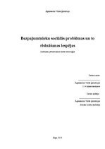 Referāts 'Bezpajumtnieku sociālās problēmas un to risināšanas iespējas', 1.