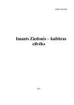 Referāts 'Imants Ziedonis - kultūras cilvēks', 1.