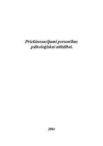 Referāts 'Priekšnosacījumi personības psiholoģiskajai attīstībai', 1.