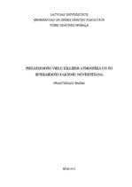 Referāts 'Piesārņojošo vielu izkliede atmosfērā un to ietekmējošo faktoru novērtēšana', 1.