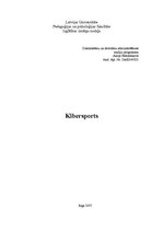 Konspekts 'Kibersports', 1.