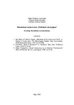 Konspekts 'Sociālisms un komunisms', 1.