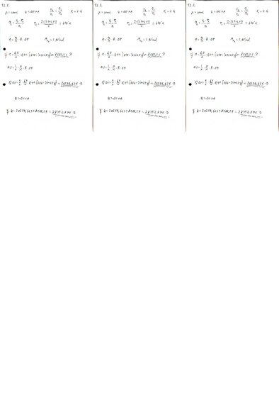 Konspekts 'Fizikas uzdevumu risinājumu apkopojums. Pirmais termodinamikas likums.', 2.