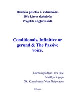 Referāts 'Conditionals, Infinitive or Gerund & The Passive Voice', 1.