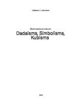 Konspekts 'Dadaisms, simbolisms un kubisms', 1.