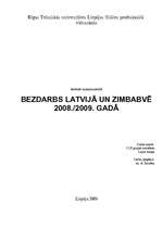 Referāts 'Bezdarbs Latvijā un Zimbabvē 2008. un 2009.gadā', 1.