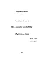 Paraugs 'SIA "S" finanšu analīze', 1.