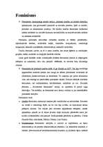Konspekts 'Feminisms', 1.