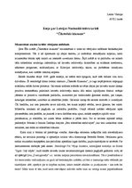 Eseja 'Eseja par Ģirta Ēča izrādi "Čīkstošais klusums"', 1.