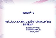 Referāts 'Reālā laika datubāžu pārvaldības sistēma', 11.