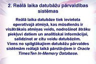Referāts 'Reālā laika datubāžu pārvaldības sistēma', 20.
