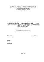 Referāts 'Graudkopības nozares analīze z/s "Liepas"', 1.