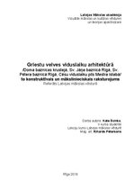 Referāts 'Griestu velves viduslaiku arhitektūrā, to konstruktīvais un mākslinieciskais rak', 1.
