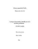 Referāts 'Latvijas ekonomikas attīstība un ar to saistītās problēmas', 1.