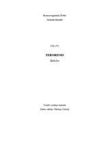 Referāts 'Terorisms', 1.