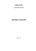 Prakses atskaite 'Prakses atskaite grāmatvedībā', 1.