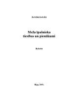 Referāts 'Meža īpašnieku tiesības un pienākumi', 1.
