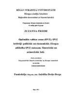 Konspekts 'Optimālās valūtas zonas, to politiskie un ekonomiskie kritēriji', 1.